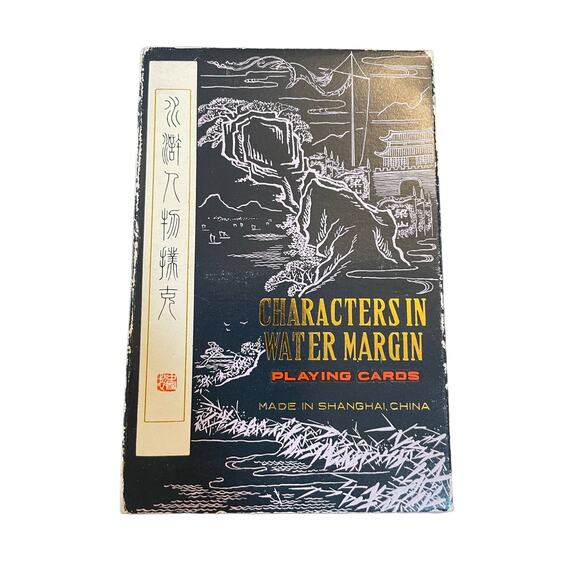 1060's Shanghai Playing Cards Chinese Characters in Water Margin Two Deck Set - Picture 1 of 16